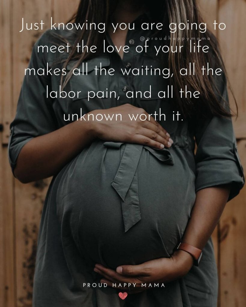 First Time Mother Quotes - Just knowing you are going to meet the love of your life makes all the waiting, all the labor pain, and all the unknown worth it.
