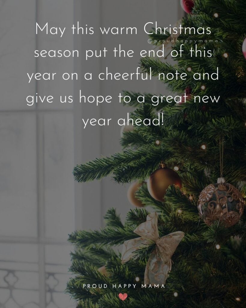 Christmas Family Quotes - May this warm Christmas season put the end of this year on a cheerful note and give us hope to a great new year ahead