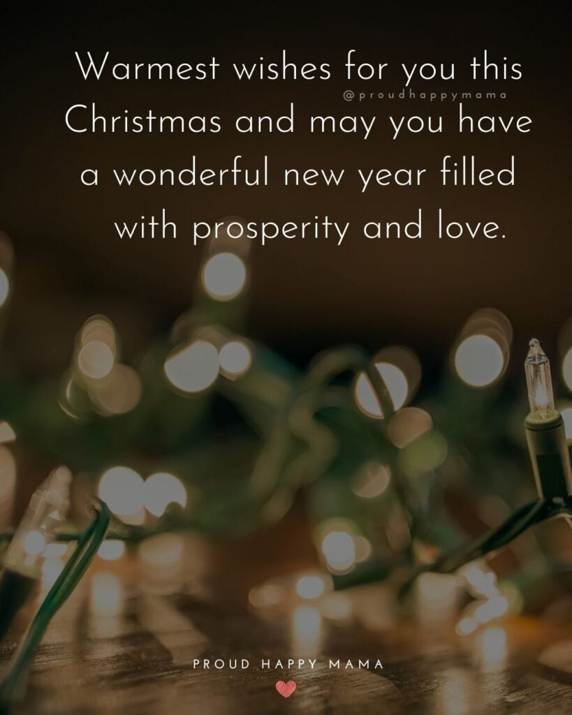 Christmas Family Quotes - Warmest wishes for you this Christmas and may you have a wonderful new year filled with prosperity and love.