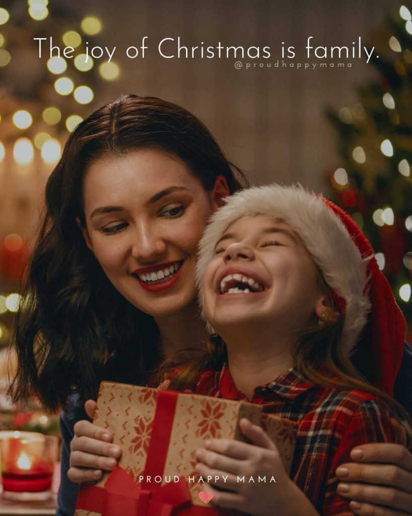 Christmas Greetings Wording | The joy of Christmas is family.