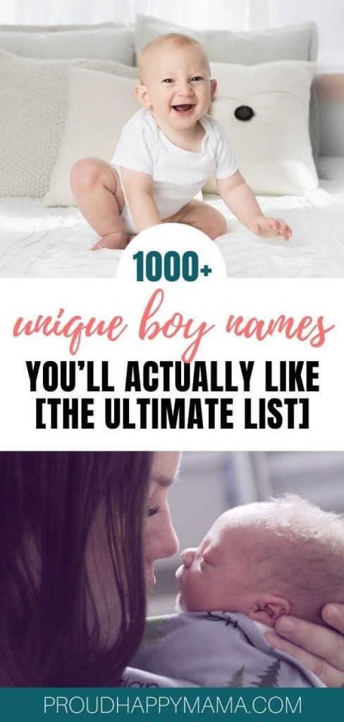 1000 Cool And Unique Boy Names You Ll Actually Like The Ultimate