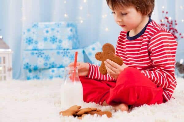 Boy With Cookies And Milk For Santa |To My Firstborn on the Last Christmas You (Kind of Don't) Believe In Santa