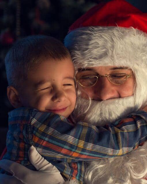 Little Boy Hugging Santa | To My Firstborn on the Last Christmas You (Kind of Don't) Believe In Santa