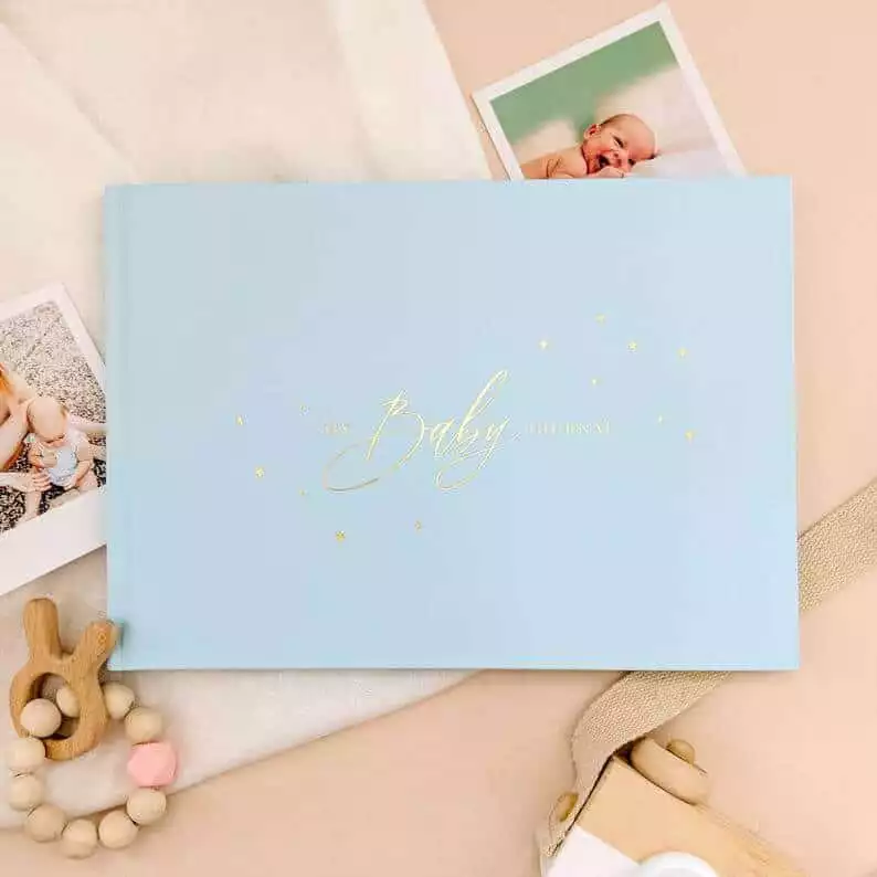 Blush And Gold Invites: Luxury Baby Memory Book