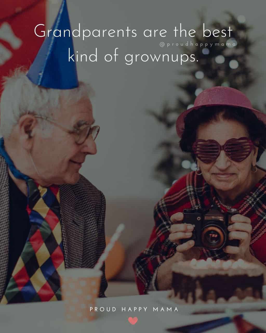 Grandparent Quotes – Grandparents are the best kind of grownups.’