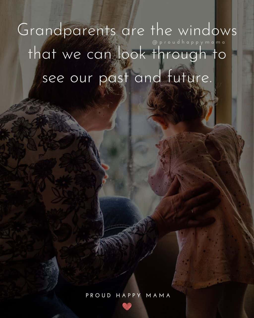 Grandparent Quotes – Grandparents are the windows that we can look through to see our past and future.’
