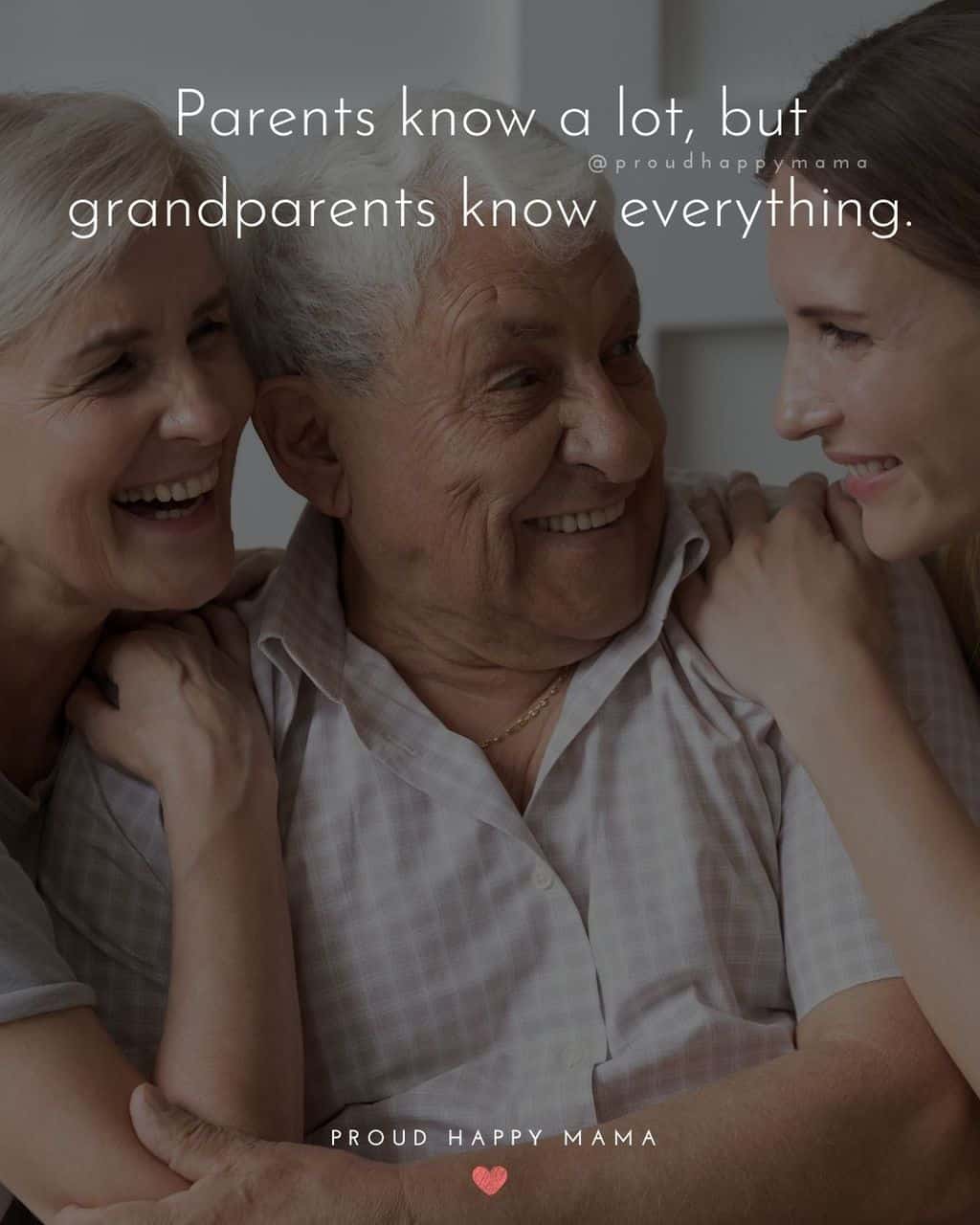 Grandparent Quotes – Parents know a lot, but grandparents know everything.’