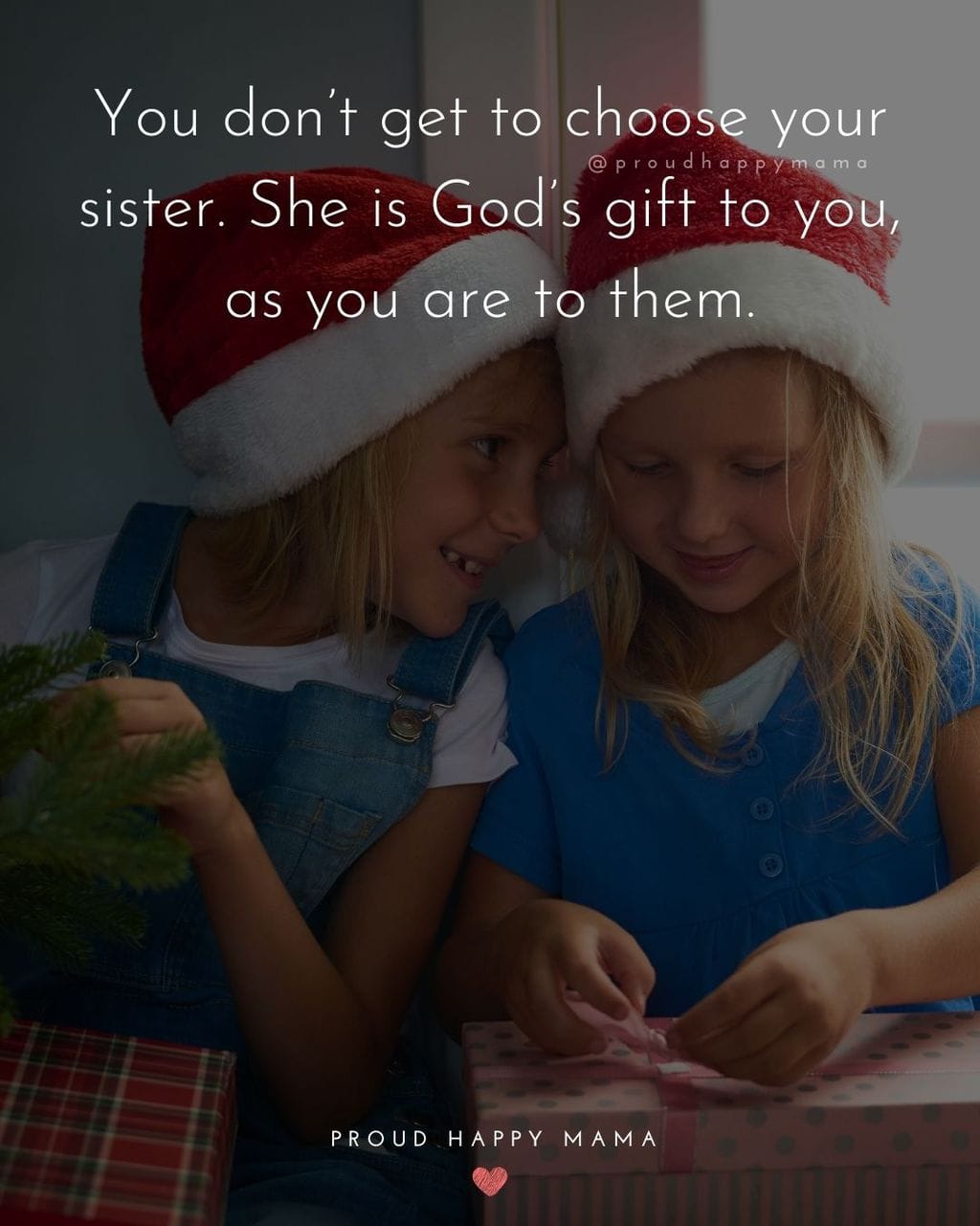 Sister Quotes - You dont get to choose your sister. She is Gods gift to you, as you are to them.