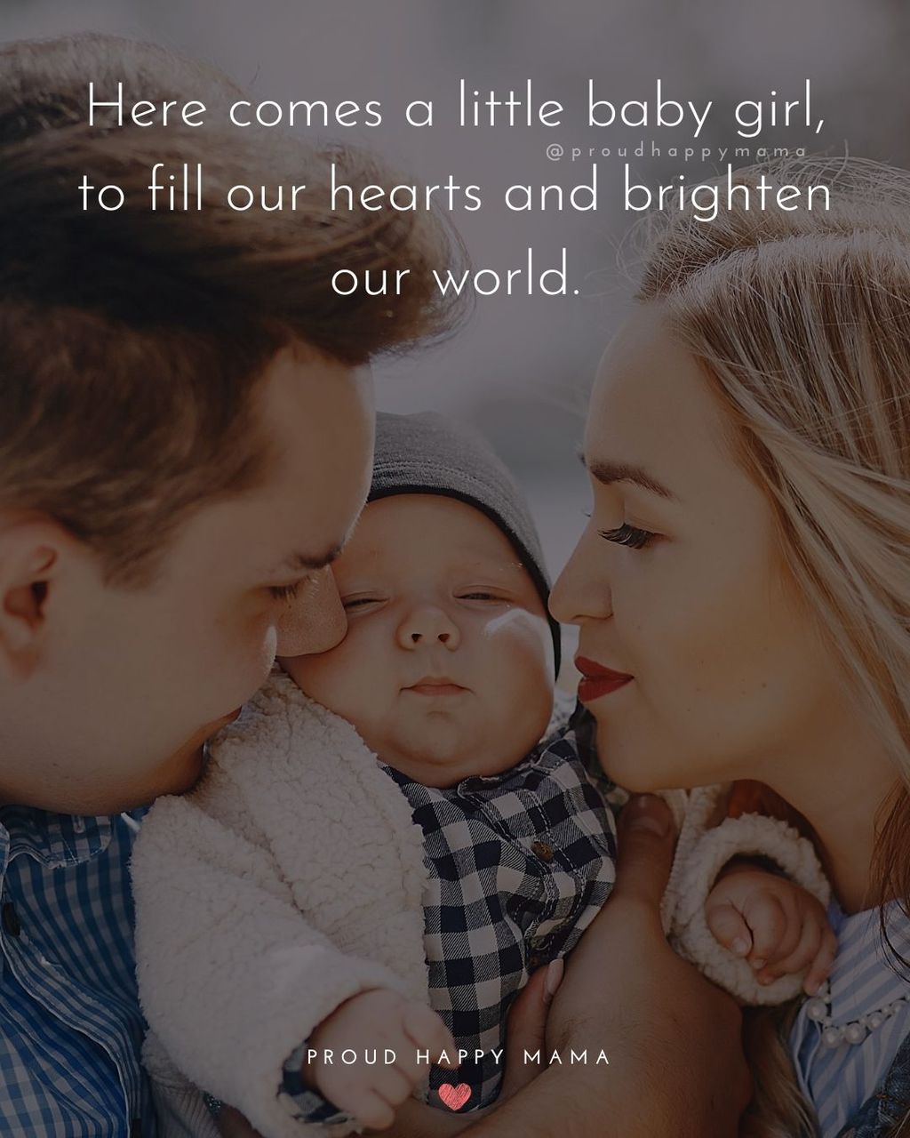 Baby Girl Quotes - Here comes a little baby girl, to fill our hearts and brighten our world.