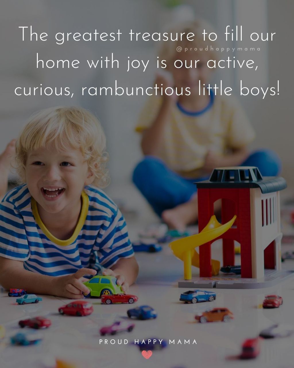 Boy Mom Quotes - The greatest treasure to fill our home with joy is our active, curious, rambunctious little boys!