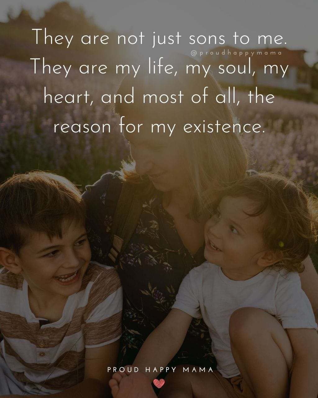 Boy Mom Quotes - They are not just sons to me. They are my life, my soul, my heart, and most of all, the reason for my existence.