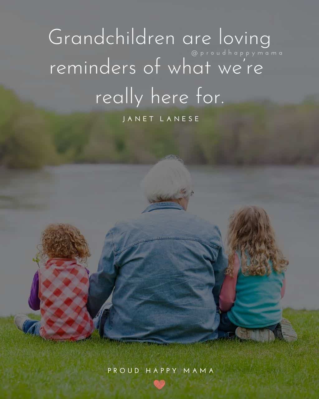 Granddaughter Quotes - Grandchildren are loving reminders of what we’re really here for.’ — Janet Lanese