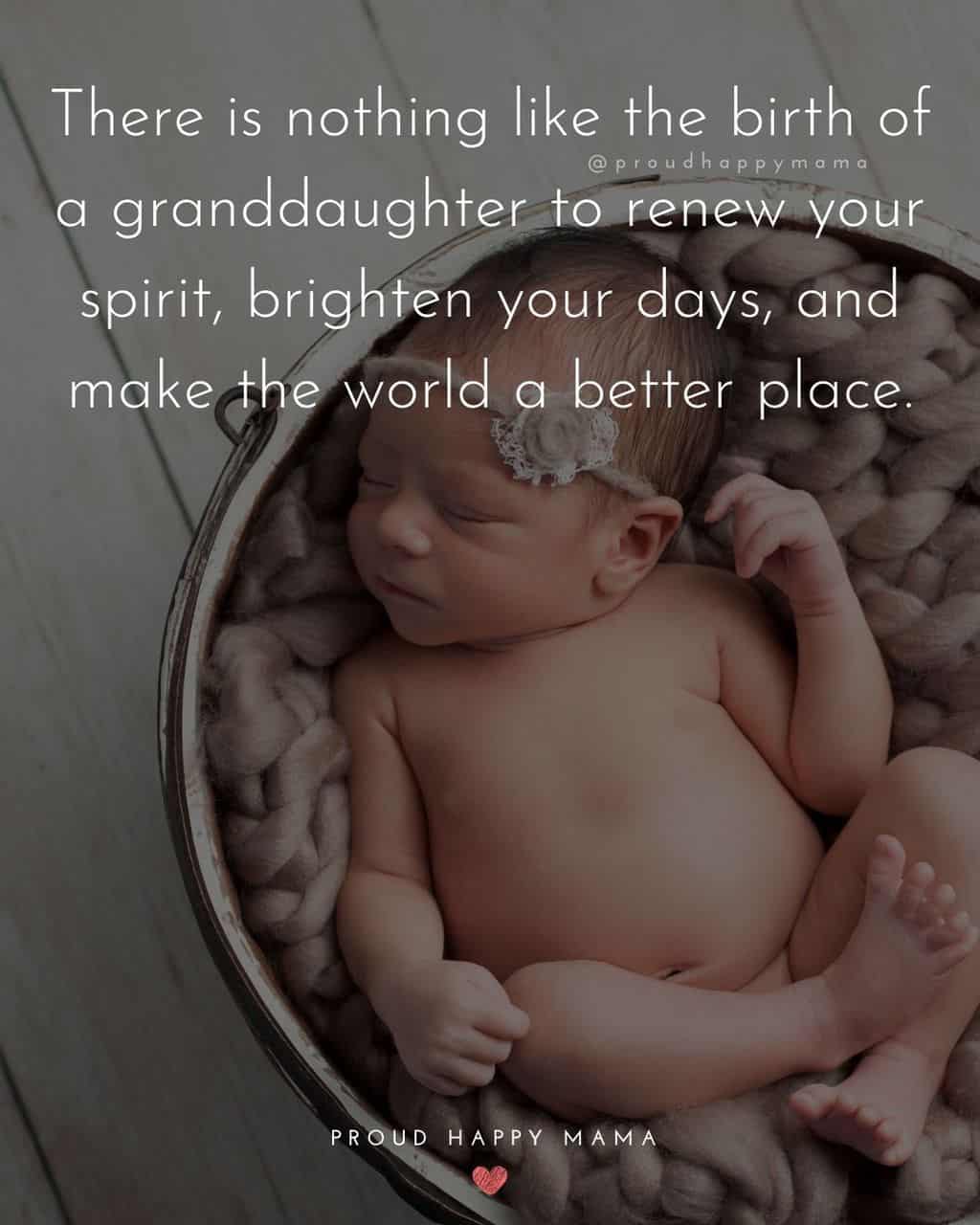Granddaughter Quotes - There is nothing like the birth of a granddaughter to renew your spirit, brighten your days, and make the world a better place.