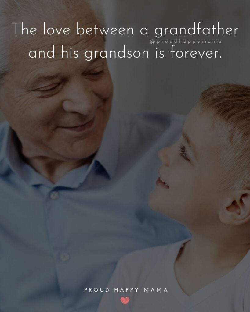 Grandson Quotes - The love between a grandfather and his grandson is forever.