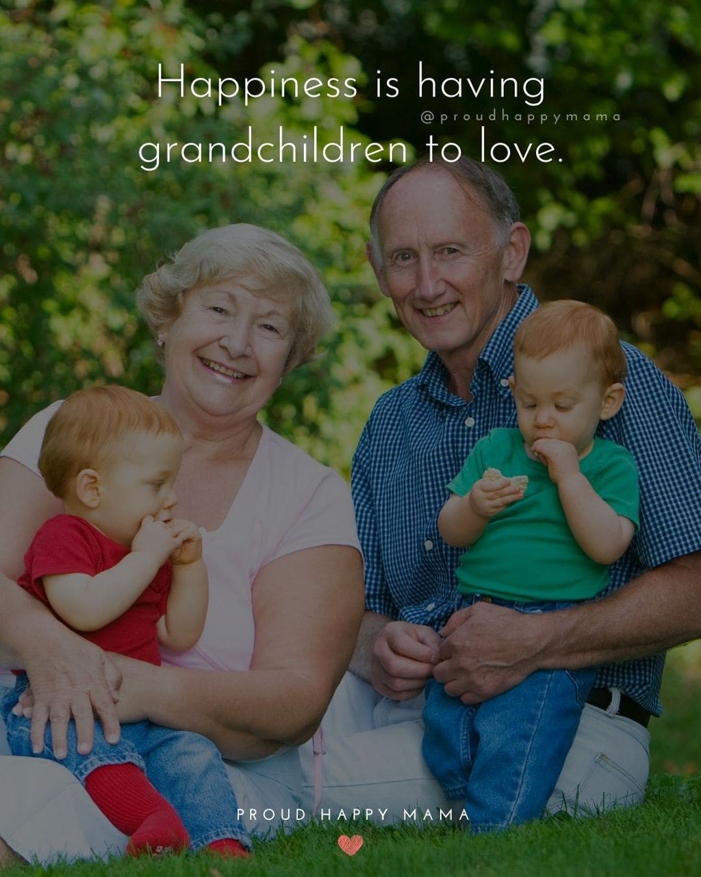 Quotes for Grandchildren - Happiness is having grandchildren to love.