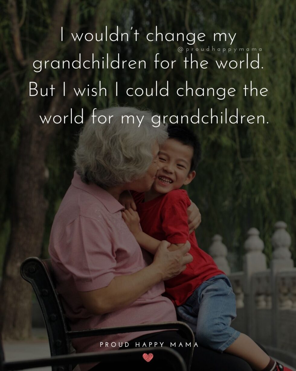 Quotes for Grandchildren I wouldnt change my grandchildren for the world. But I wish I could change the world for my grandchildren
