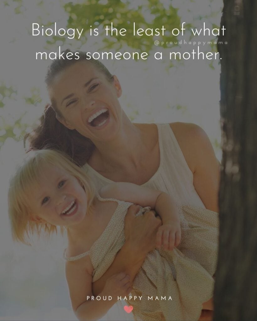 Stepmom Quotes - Biology is the least of what makes someone a mother.
