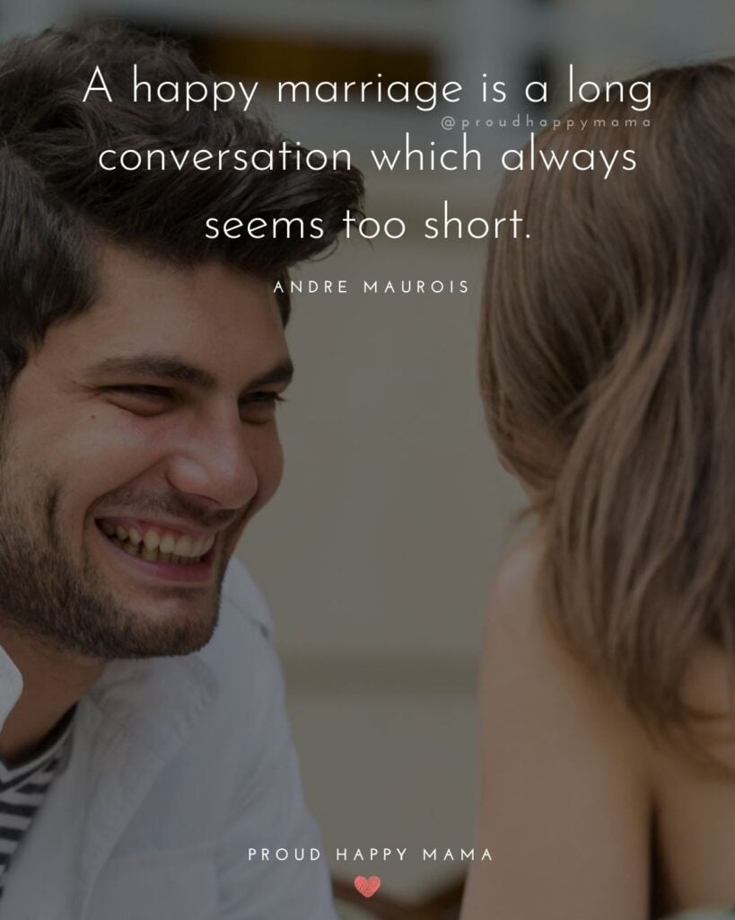 Marriage Quotes - A happy marriage is a long conversation which always seems too short.