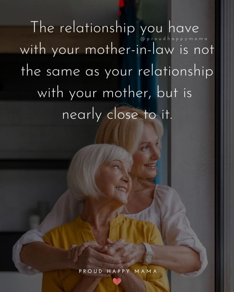 Mother In Law Quotes - The relationship you have with your mother in law is not the same as your relationship with your mother, but is nearly