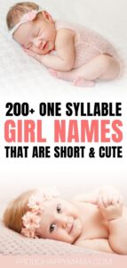 unique one syllable girl names