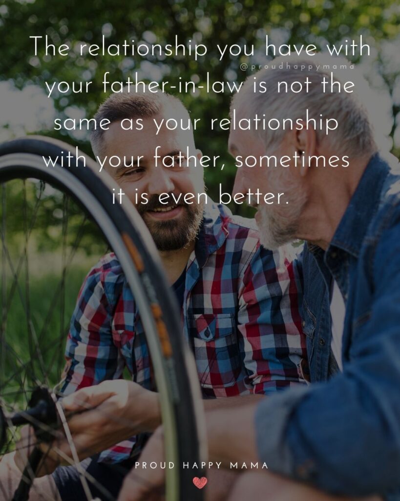Father In Law Quotes - The relationship you have with your father in law is not the same as your relationship with your
