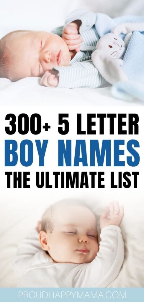 Five letter boy names