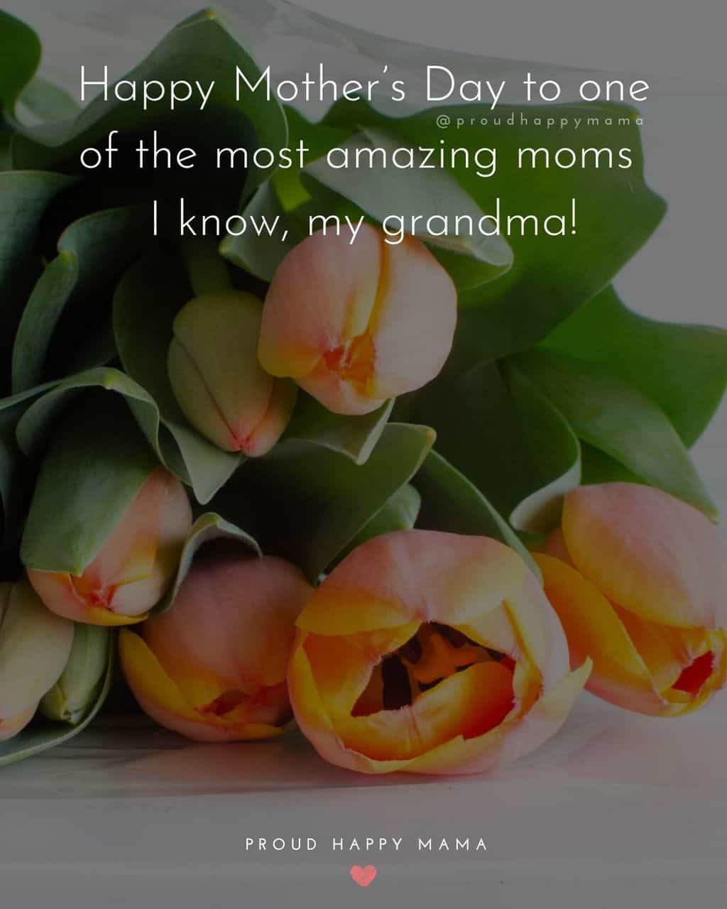 Happy Mothers Day Quotes To Grandma - Happy Mother’s Day to one of the most amazing moms I know, my grandma!’
