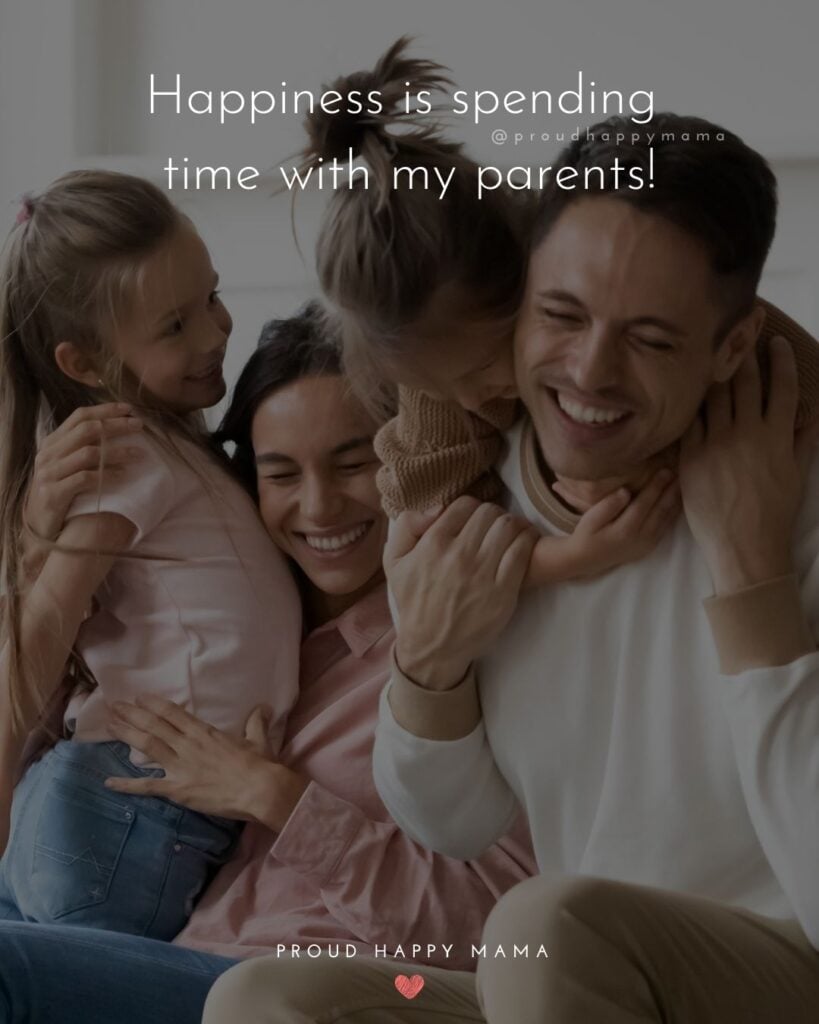 Parents Quotes - Happiness is spending time with my parents!’