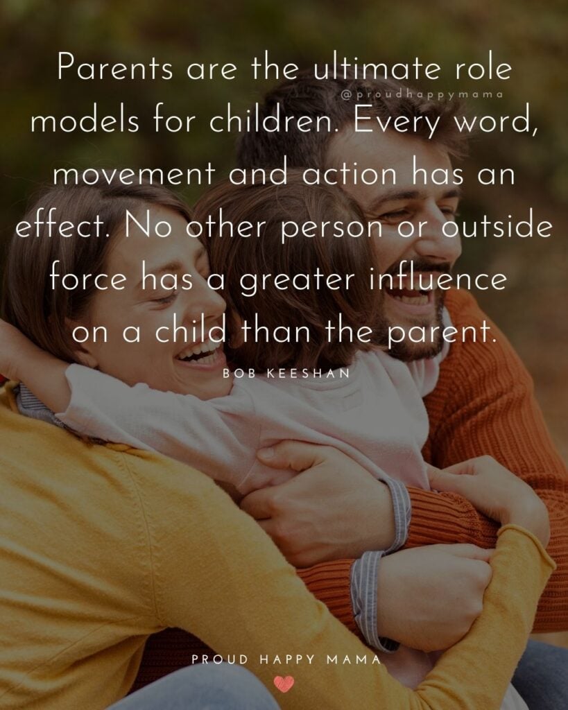 Parents Quotes - Parents are the ultimate role models for children. Every word, movement and action has an effect. No