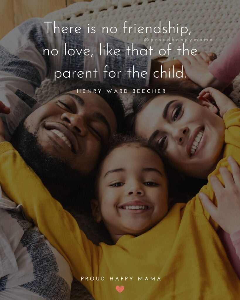 Parents Quotes - There is no friendship, no love, like that of the parent for the child.’ – Henry Ward Beecher