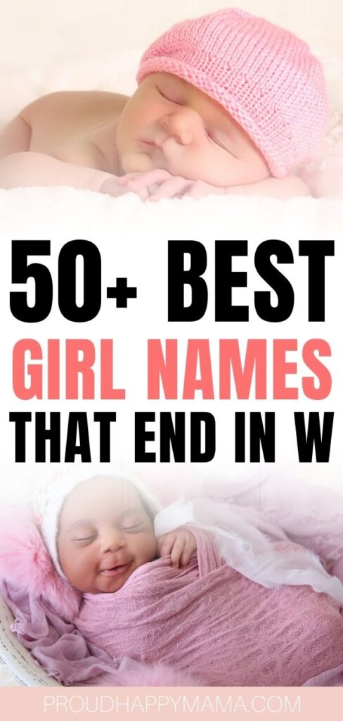 Baby Girl Names Ending in W