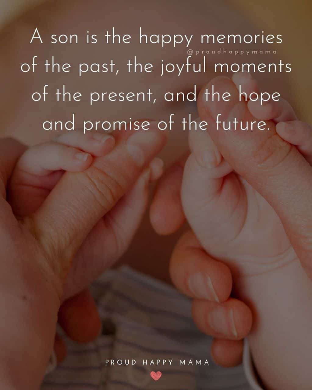 Son Quotes - A son is the happy memories of the past, the joyful moments of the present, and the hope and promise of the