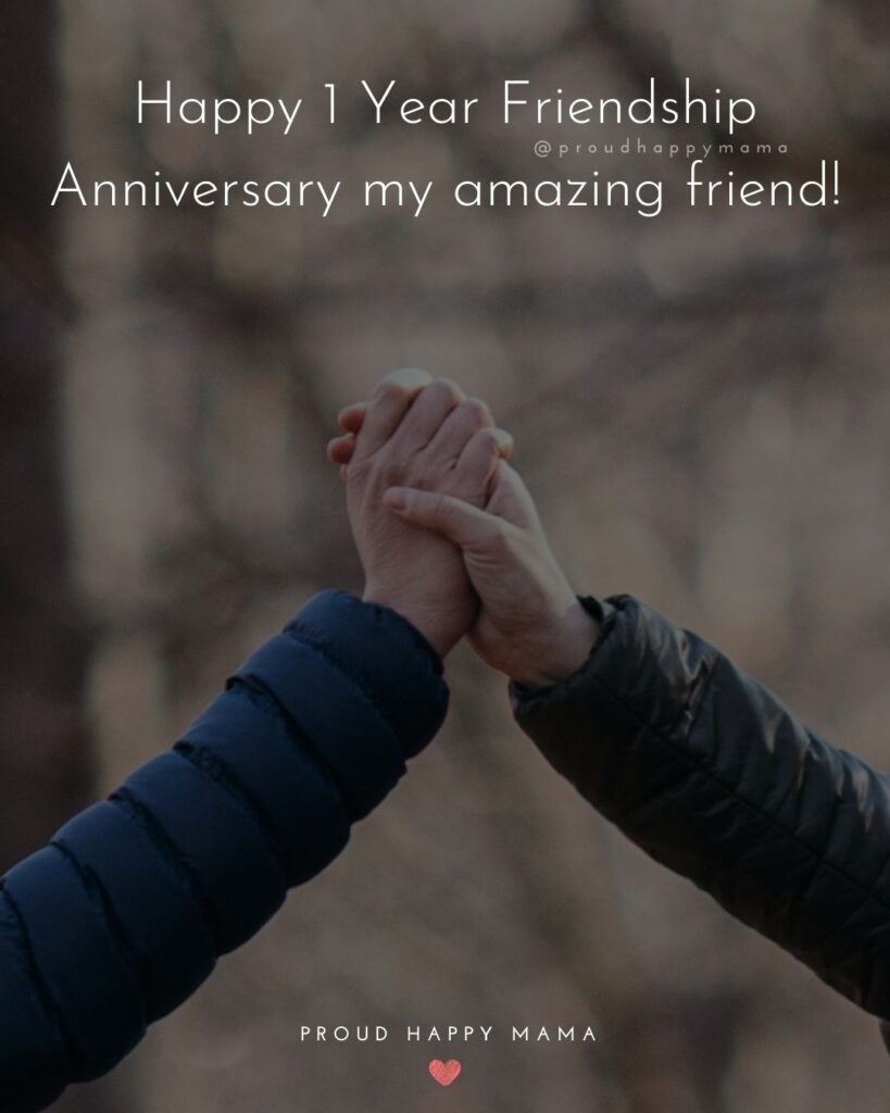 Friendship Anniversary Quotes - Happy 1 Year Friendship Anniversary my amazing friend!’