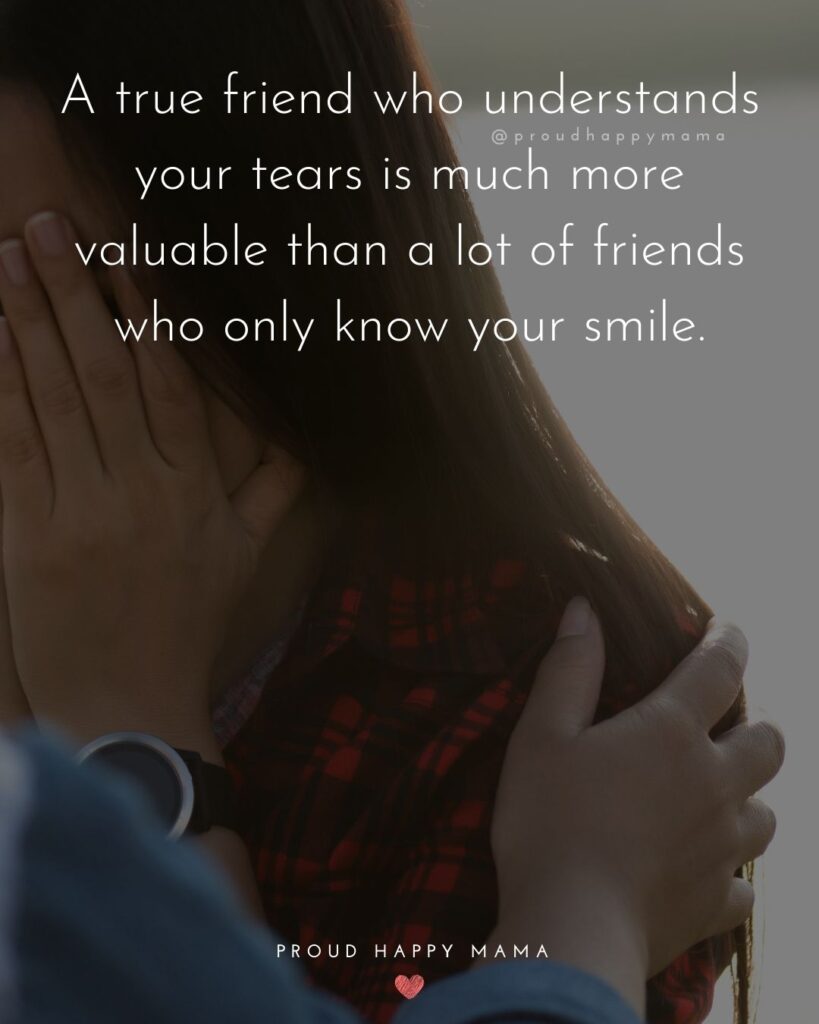 Friendship Quotes - A true friend who understands your tears is much more valuable than a lot of friends who only know your