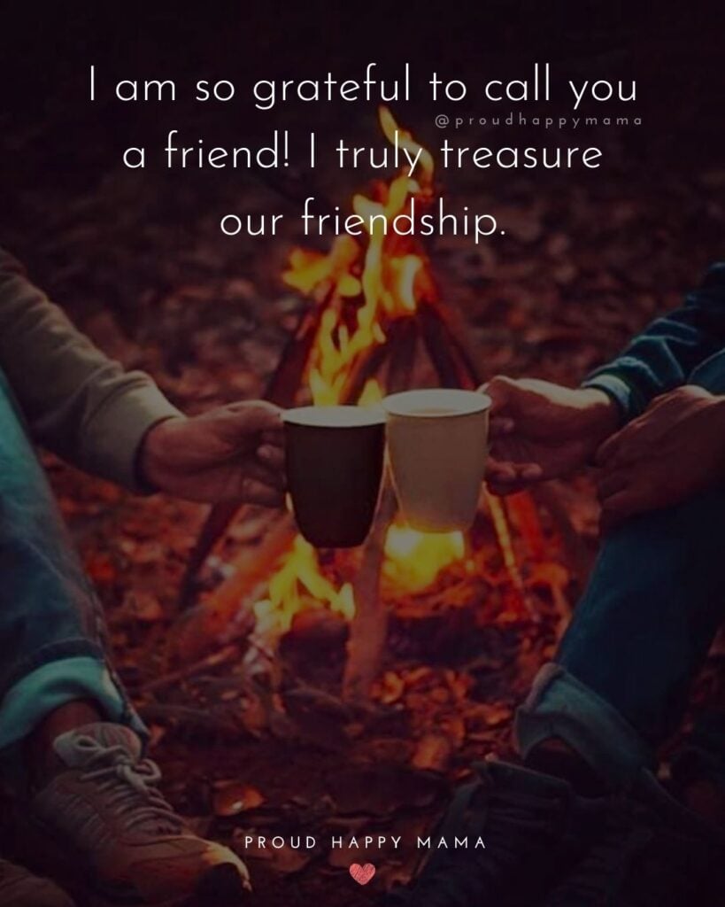 Friendship Quotes - I am so grateful to call you a friend! I truly treasure our friendship.’