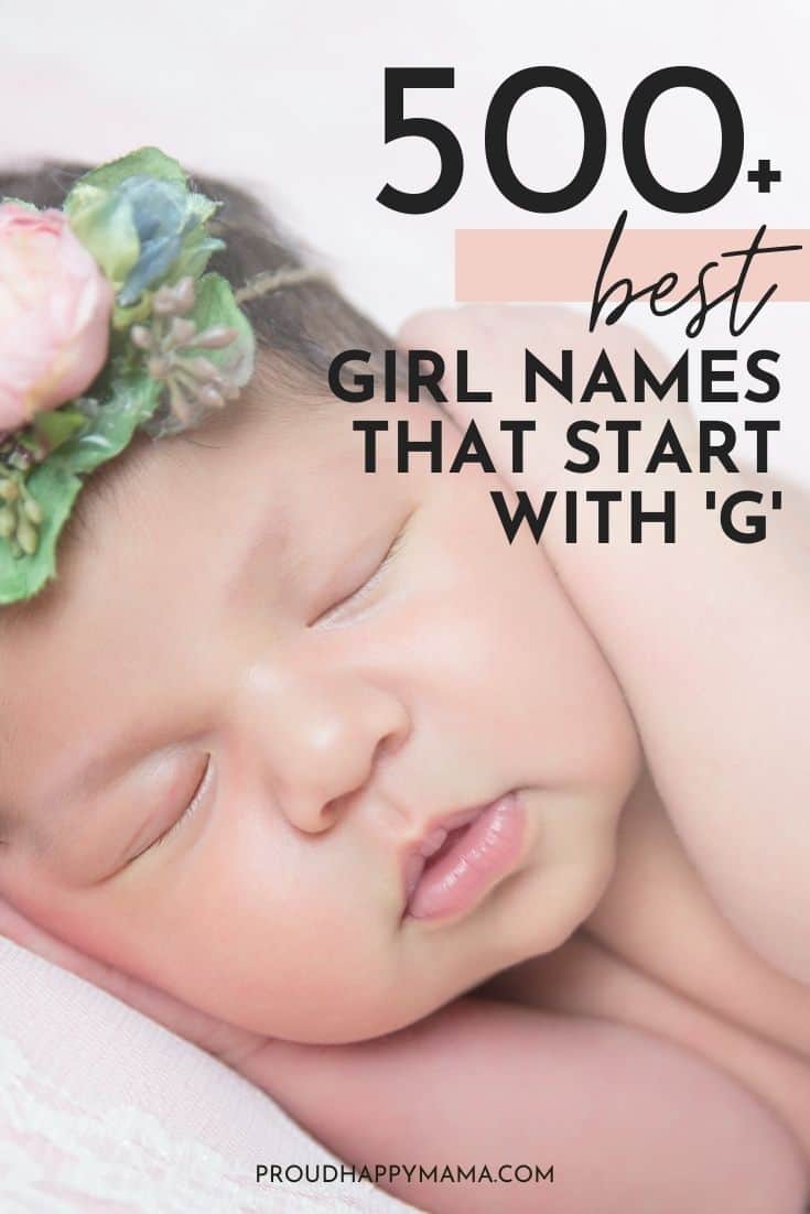 unique girl names that start with g