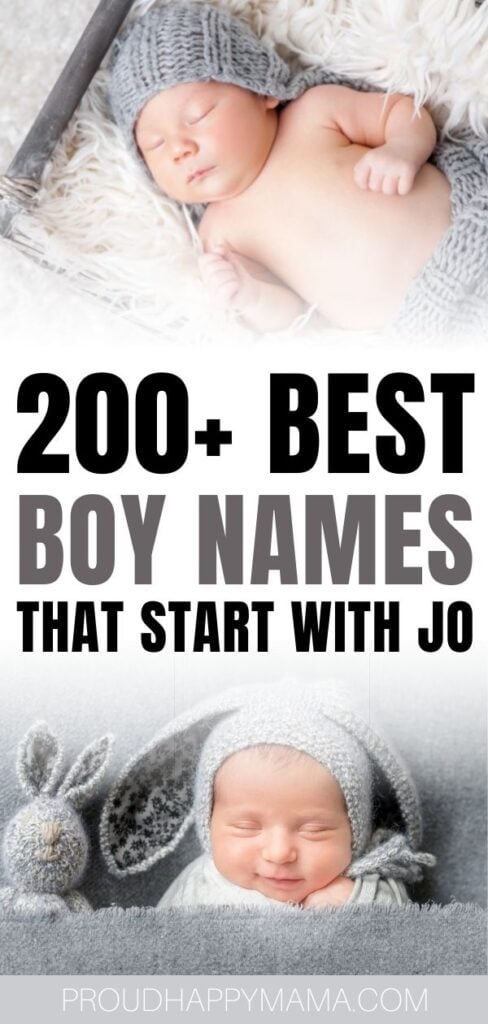 Best boy names that start with jo