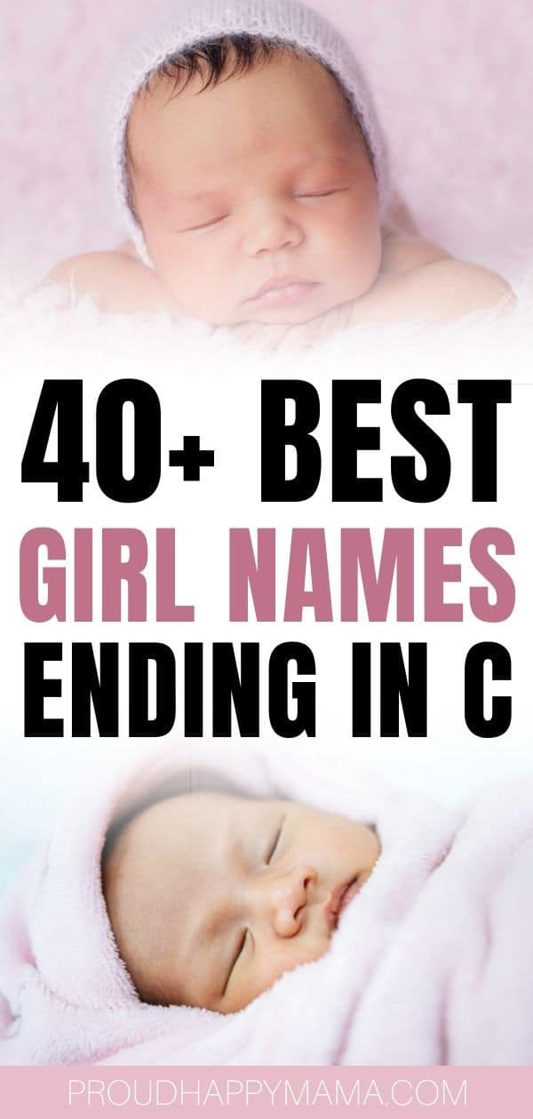 best girl names ending in c