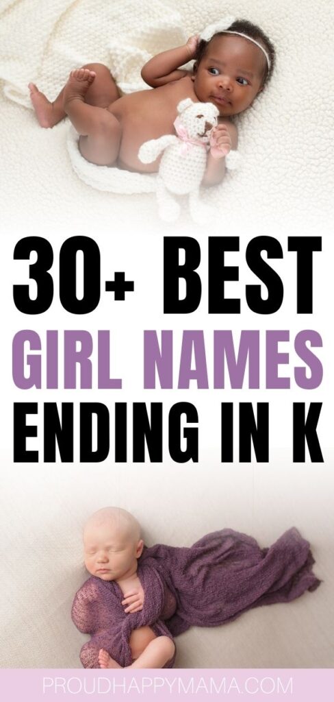 best girl names ending in k