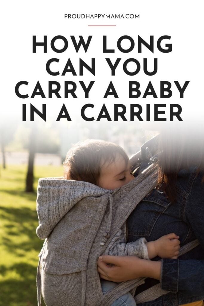 baby carrier until what age