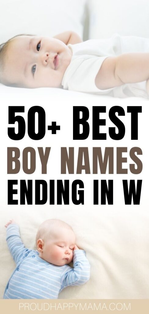 boy names that end in w