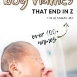 cute baby boy names ending in z