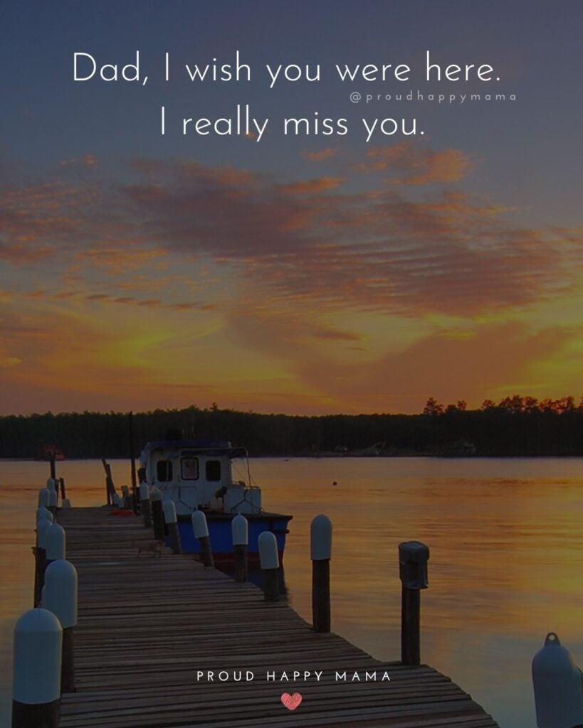 Missing Dad Quotes - Dad, I wish you were here. I really miss you.