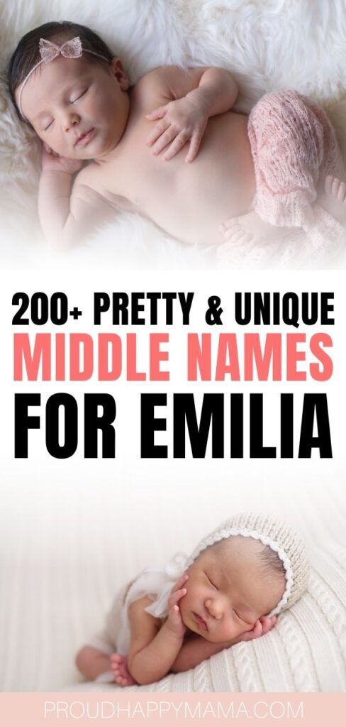best middle names for Emilia