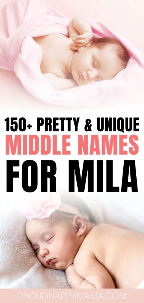 best middle names for mila