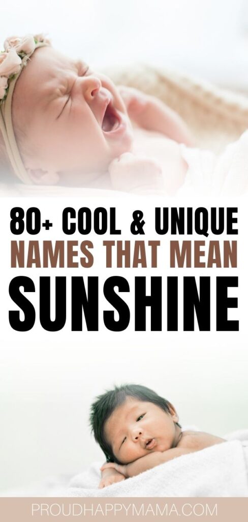 Best Baby Names That Mean Sun