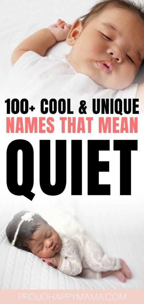 best baby names that mean quiet