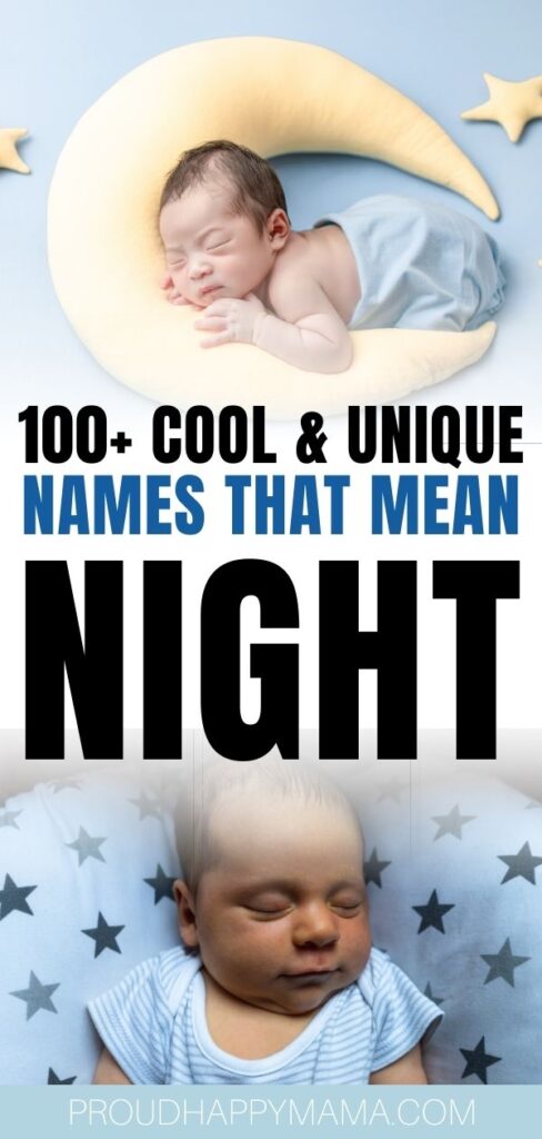 unisex names that mean night
