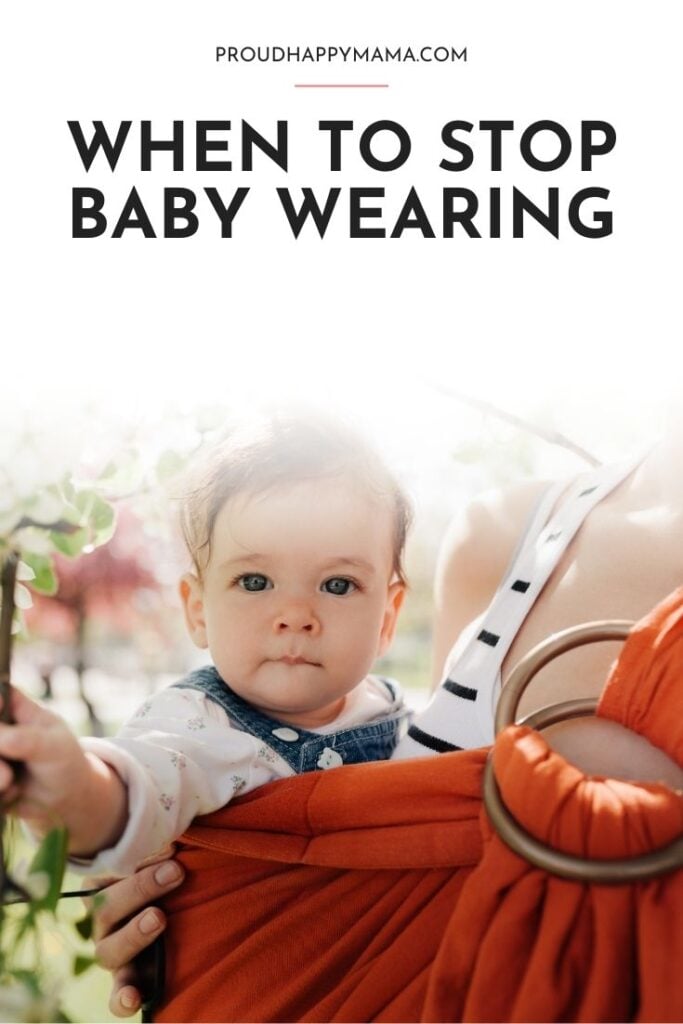 what age to stop babywearing