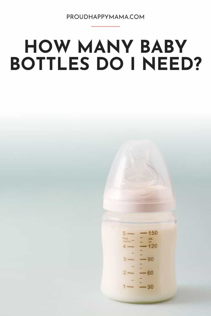 Baby bottle with how many baby bottles do I need text overlay.